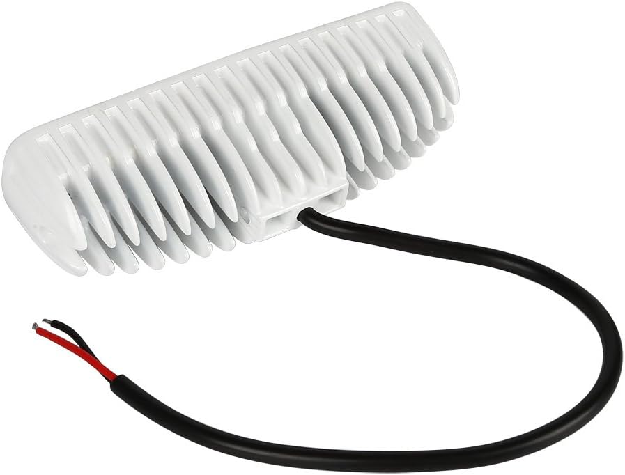 LEANINGTECH White Spreader LED Deck/Marine Lights (Set of 2) for Boat (Flood Light) 12V 18W