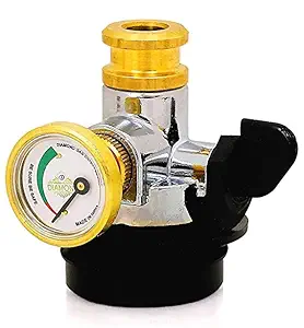 KIRTI Dimond Gas Safety Device-Safe Gas Leakage Detector with Auto Cut Off Silver (30 Year Life Cycle)