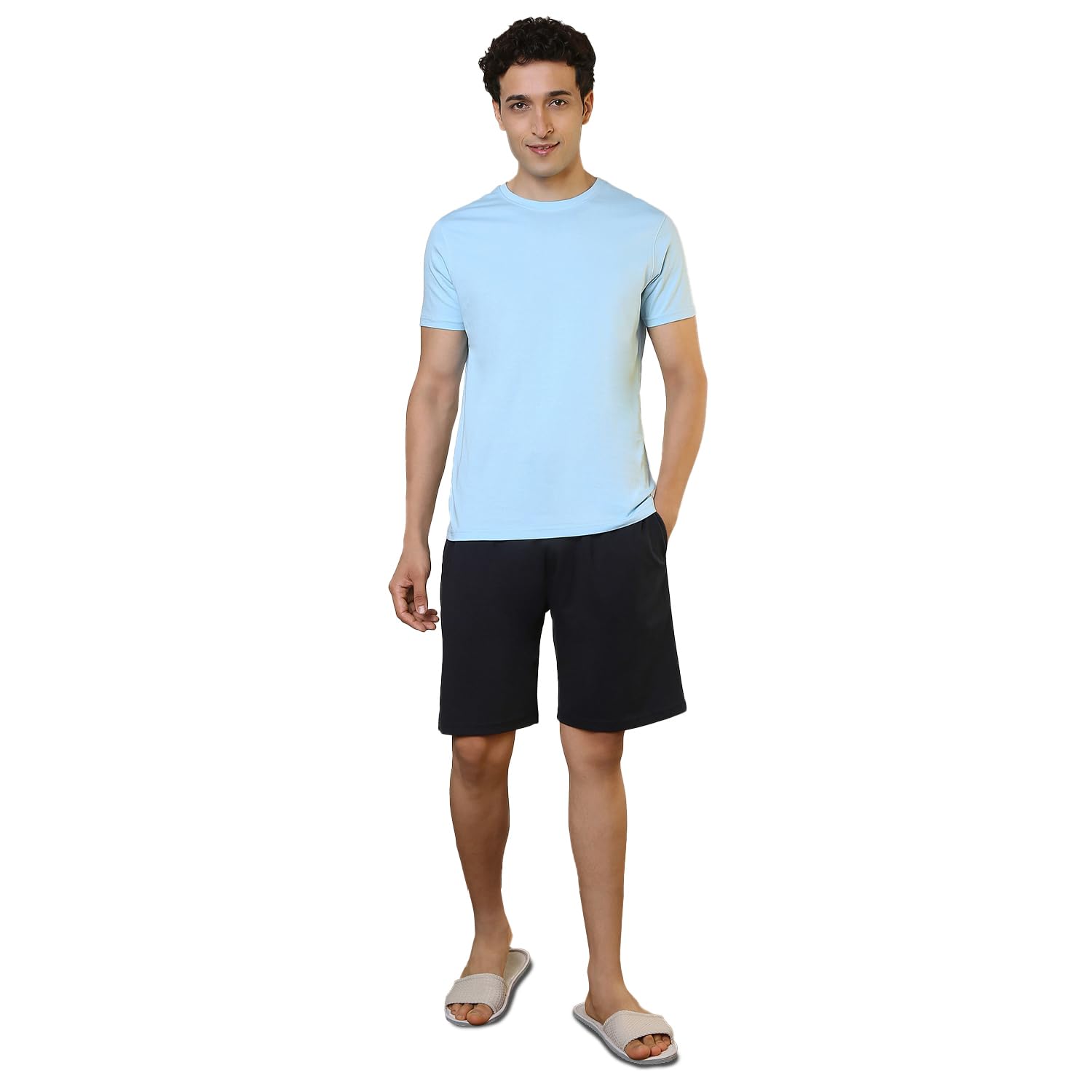 Men Half Sleeve Regular Fit Solid Pattern Pure Cotton Round Neck Garment Kit-image-28