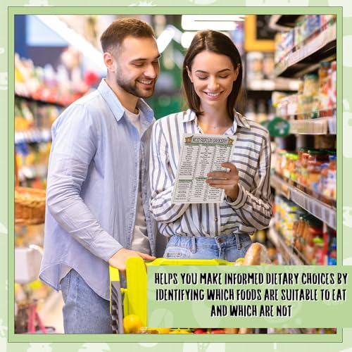 Image of Sinload 12 Pcs Acid Reflux Food Diet Poster, Gerd Diet List, Low Acid Foods, Grocery List for Stomach Gastritis Heartburn