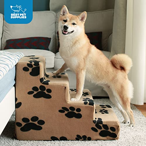 image for Best Pet Supplies Dog Stairs for Small Dogs & Cats, Foam Pet Steps Por