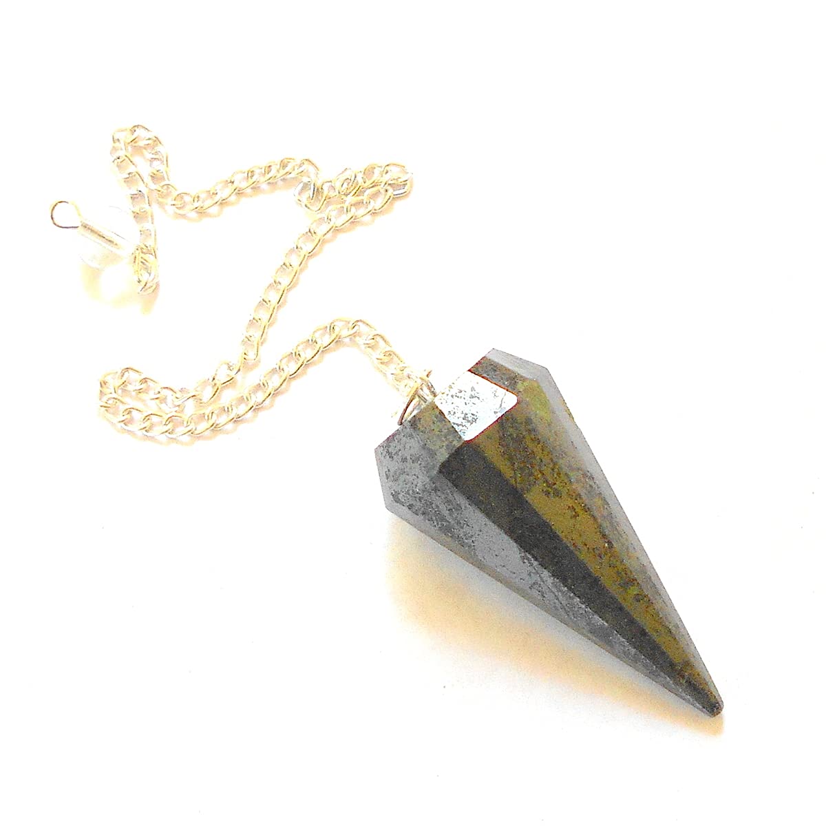 earthegy Black Hematite Faceted Pendulum