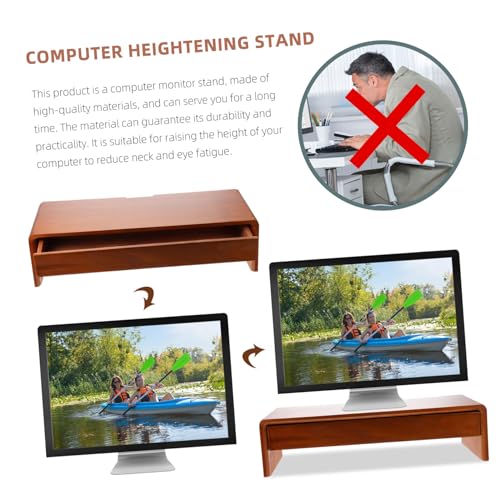 Étagère informatique bois Hemobllo pour organiser le télétravail - 8
