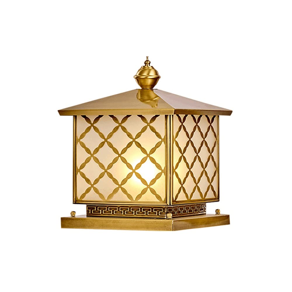 Lanterne d'extérieur en cuivre et verre de luxe pour grand jardin chic