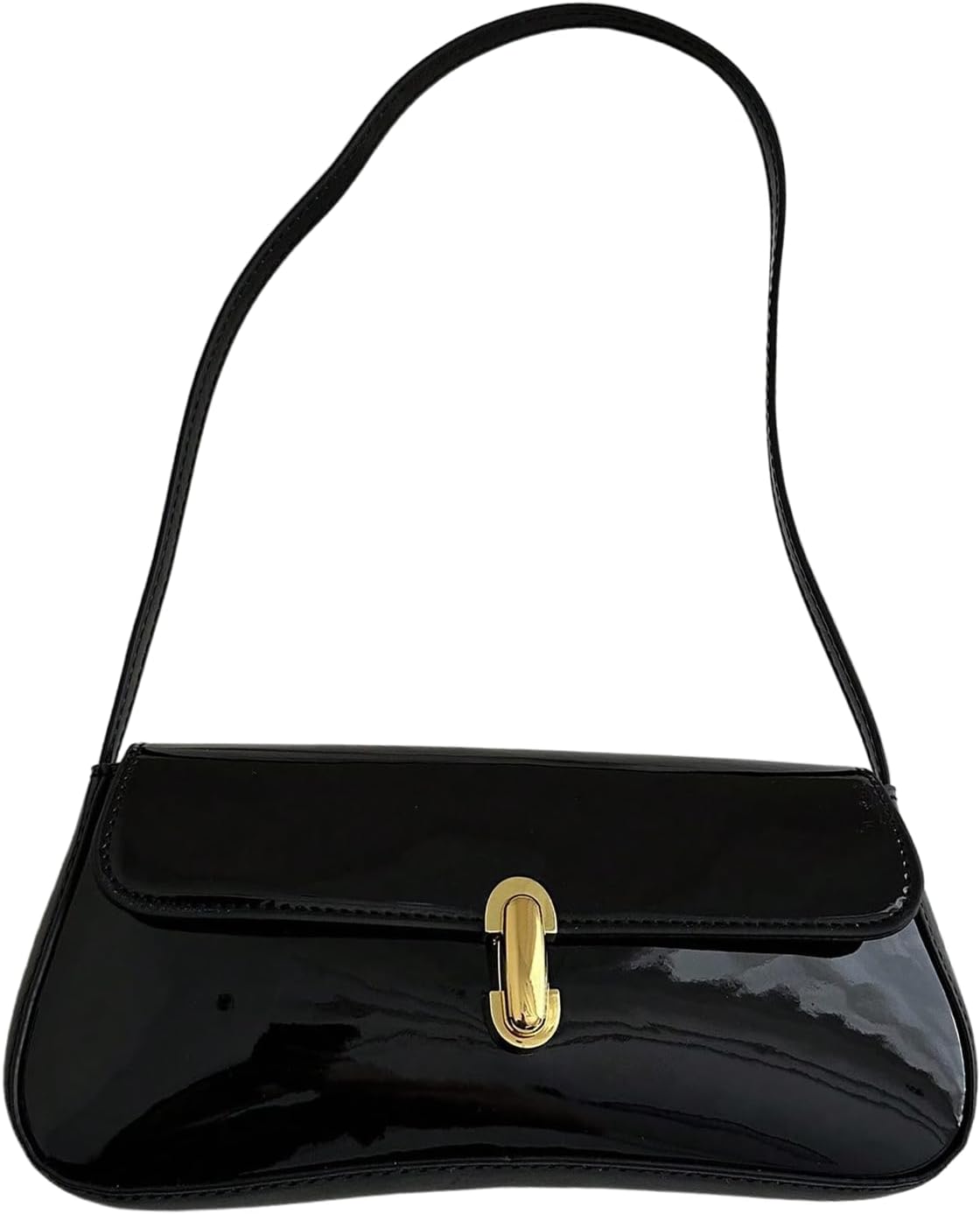 Milumia Women's Pu Leather Flap Shoulder Bags Vintage Top Handle Clutch Handbags