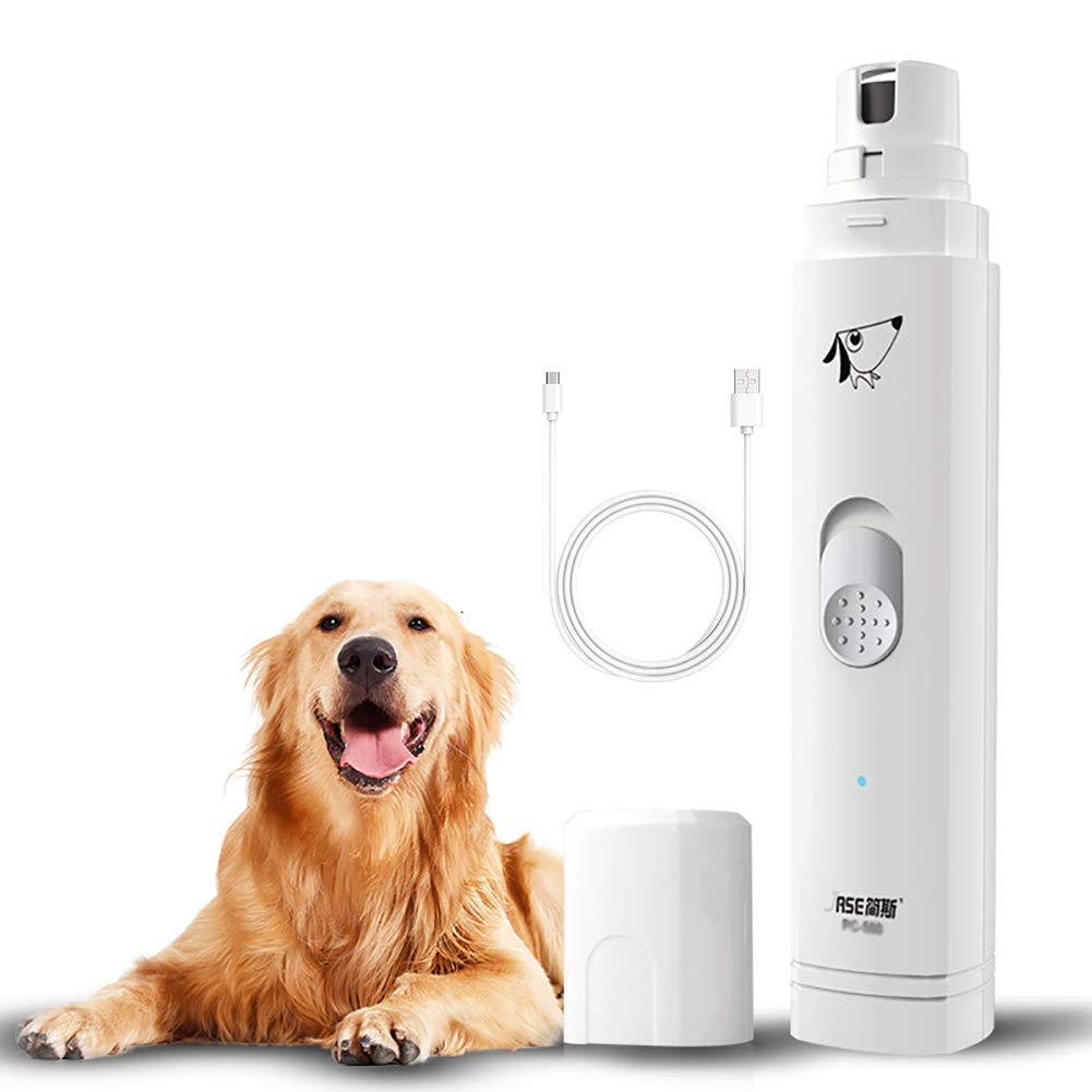 Broyeur À Ongles Coupe Ongle Chien Lime À Ongles Électrique Silencieux pour Animaux De Compagnie, USB Chargeur Coupe Griffes Chat Broyeur À Ongle Lime Griffes Vibrations Réduites