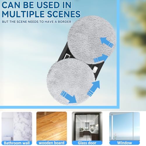 Bild 4 - Fensterputzroboter, 5600Pa Fensterputzroboter mit Doppelter Sprühfunktion, Fernbedienung, Intelligente Navigation, Kantenerkennungssystem, Fensterreiniger Roboter für Innen- und Außenfenster