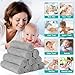 HOMEXCEL Baby Washcloths 12 Pack-Microfiber Coral Fleece Baby Bath Face Towel 7 x 9 Inch Extra Absorbent Soft Burp Cloth and Wash Cloths for Newborn-Infants and Toddlers-Gentle On Sensitive Skin,Grey