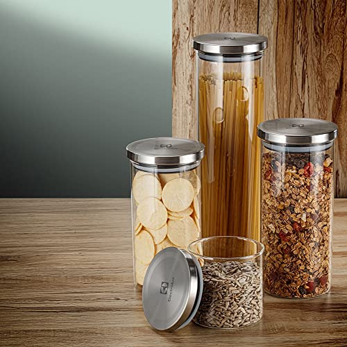 Potes Herméticos Porta-Mantimentos com Tampa de Inox Electrolux - 4 unidades