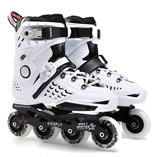 AYES Patines en línea para hombres y mujeres, patines profesionales para fitness, patines en línea para adultos y principiantes (blanco, 38)