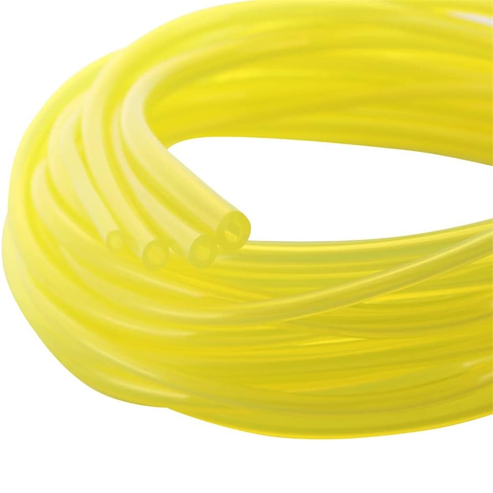 4 Sizes Strimmer Fuel Pipe,Universal Strimmer Parts Fuel Line Hose Tube for Poulan Craftman Outdoor Chainsaws, Lawn Mowers, Snow Blowers, Water Pumps and Small Engines, Yellow
