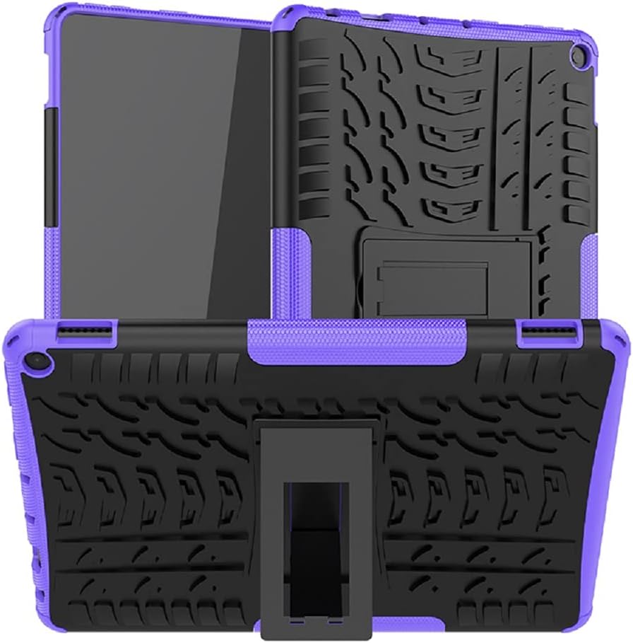 MaoMini for K i n d l e F i r e HD 10 Case / HD 10 Plus Case 11th Generation 2021 Release,Kickstand Heavy Duty Armor Defender Cover (Purple)