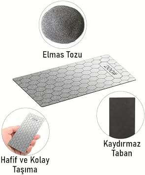 Valkyrie 3 Piece Diamond Sharpening Set Knife Sharpening Stone Juicy or Anhydrous Even Long Lasting Wearproof 200 400 1000 Grit