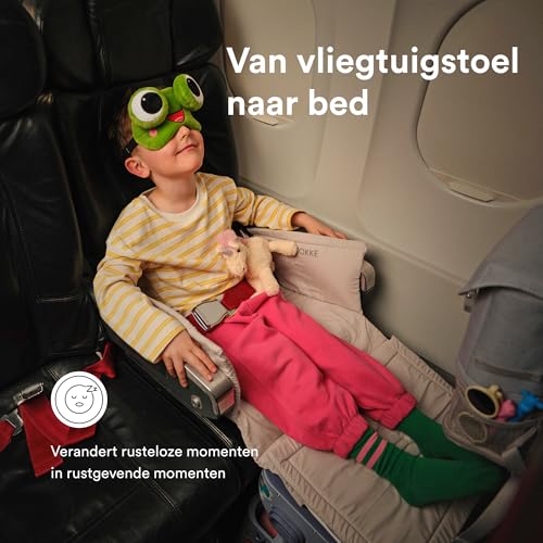 Image of Stokke Jetkids Bedbox - Kids Ride-On Suitcase & Travel Bag, Helps Your Child Relax & Sleep on The Plane, Approved by Airlines, Swivel Wheels, Adjustable Strap - Arctic Blue