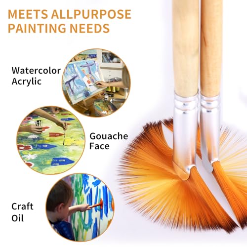 Prasacco 557946_2_KMJ8DUFN 5 Pieces Fan Brush For Painting thumb #4