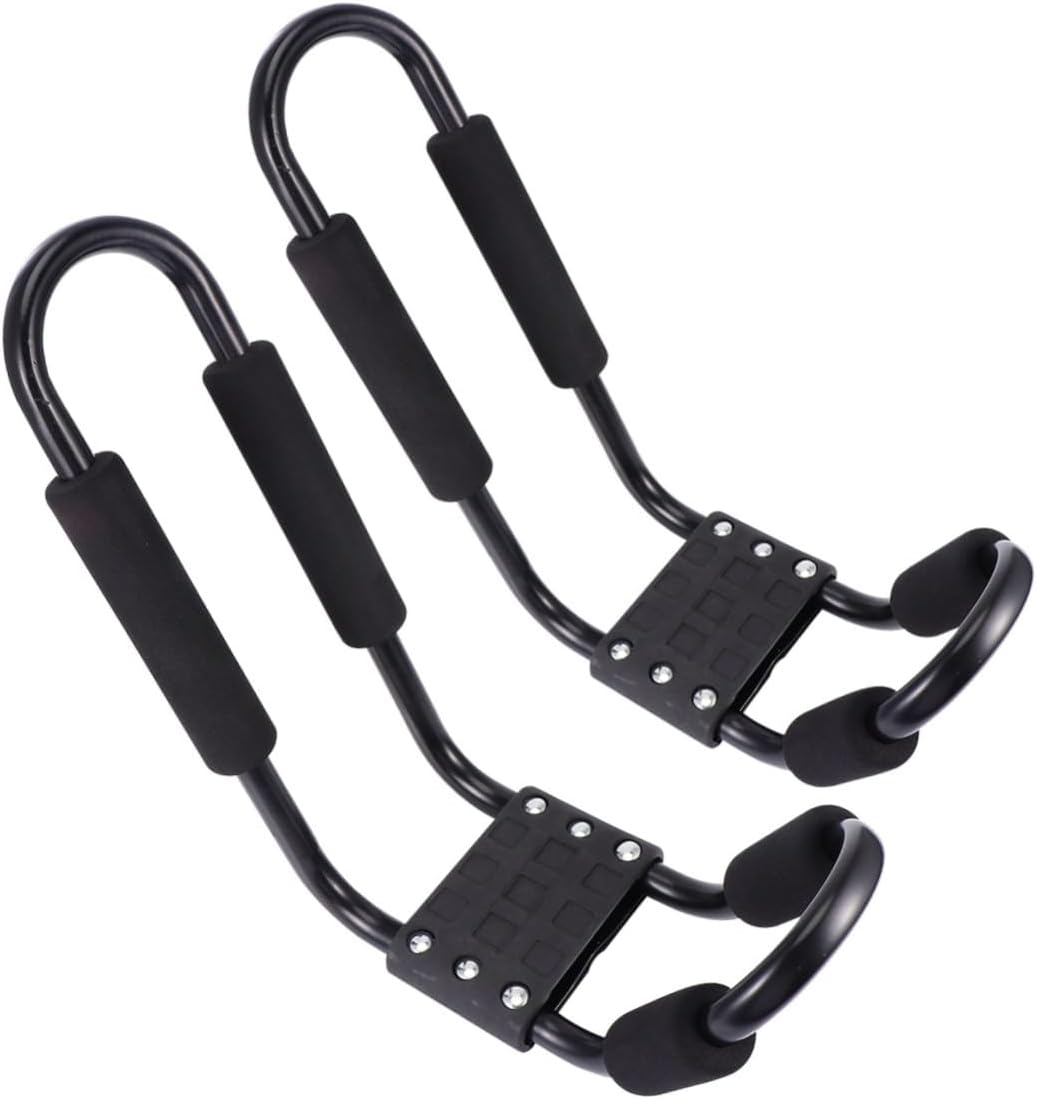 Detachable Kayak Roof Rack for Car and SUV, J-Shaped Canoe and Ski Board Carrier, 2pcs Luggage Rack Set for Outdoor Water Sports and Travel