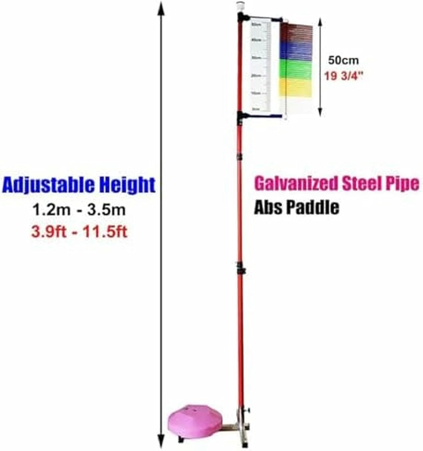 Free-Standing Jump Measurement Tester，Vertical Jump Tester, 1.3-3.6m Jump Tester with Stable Base Standing High Jump Training Equipment Basketball~/