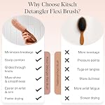 Kitsch Hair Brush Detangler – Flexi Flow Hair Brush for Women, Men & Kids | Detangling Brushes for Curly Hair with Bendable Frame, Bounce Curl Defining Brush for Wet or Dry Strands - Terracotta - Image 3