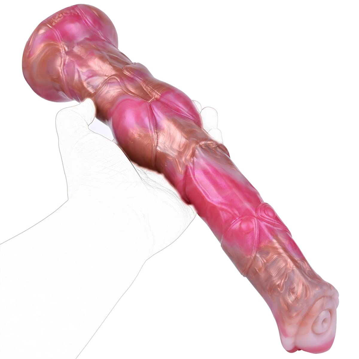 Jixaxe Monster Pferd Dildo Fantasie Realistischer Dildo 30.5 CM G-Spot Dildo Weiches Silikon Analdildo mit Starkem Saugnapf Tierdildo Dicke Knoten Animal Penis Sex Spielzeug für Frauen und Männer