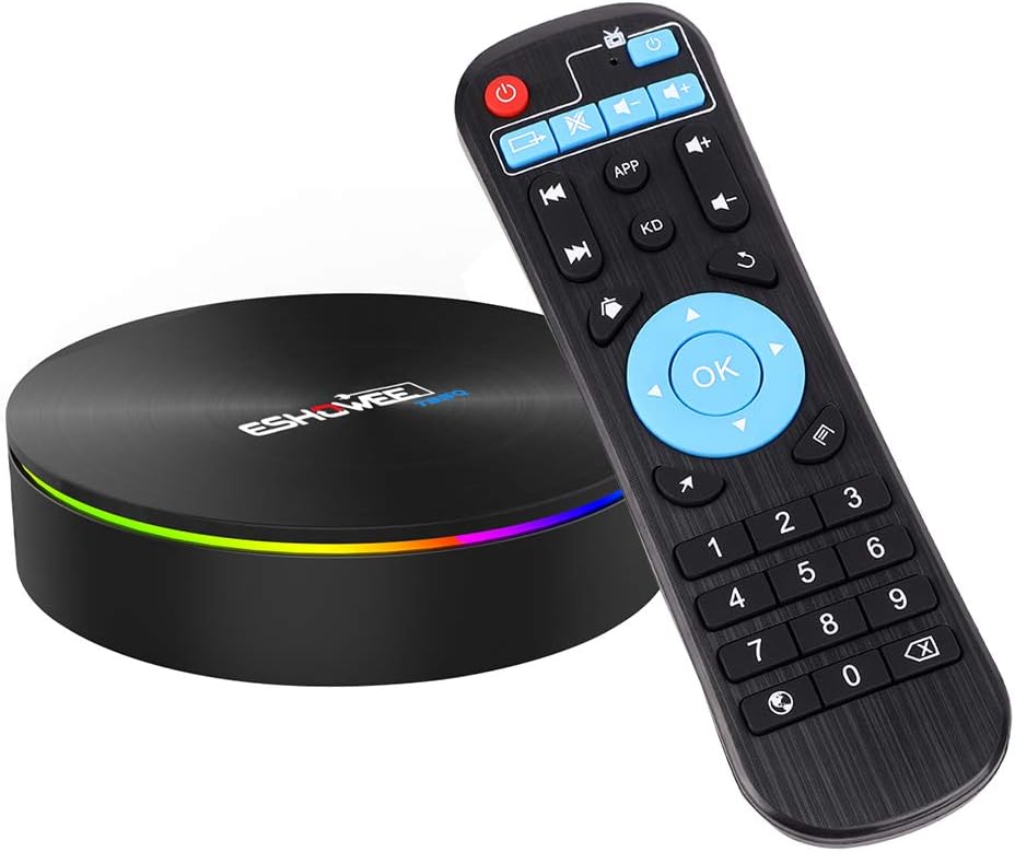 ESHOWEE T95Q Android 8.1 TV Box S905X2 Quad-core 64 Bit RAM 4GB DDR3 ROM 32GB 4K UHD Dual Band WiFi & LAN VP9 DLNA BT4.1