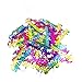 Lauren 100Pcs Gradient Color Happy Birthday Plastic Cupcake Toppers Cake Decorating Tools for Party