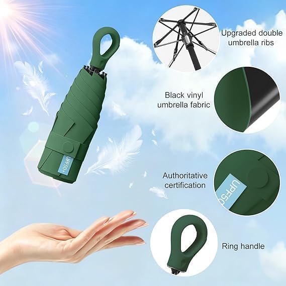 Image of Zemic Umbrella, UV Big Size Umbrella for Sun Protection Rain Windproof Strong Large 3 Fold For Men Women Kids Boys Girls Perfect & Stylish Windproof & Compact''