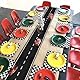 6 Stück Rennstrecke Tischläufer, 35 x 274 cm Kunststoff Einweg Boden Boden Tischläufer für Racing Car Party, Zwei schnelle Racer Junge Geburtstag Party Supplies