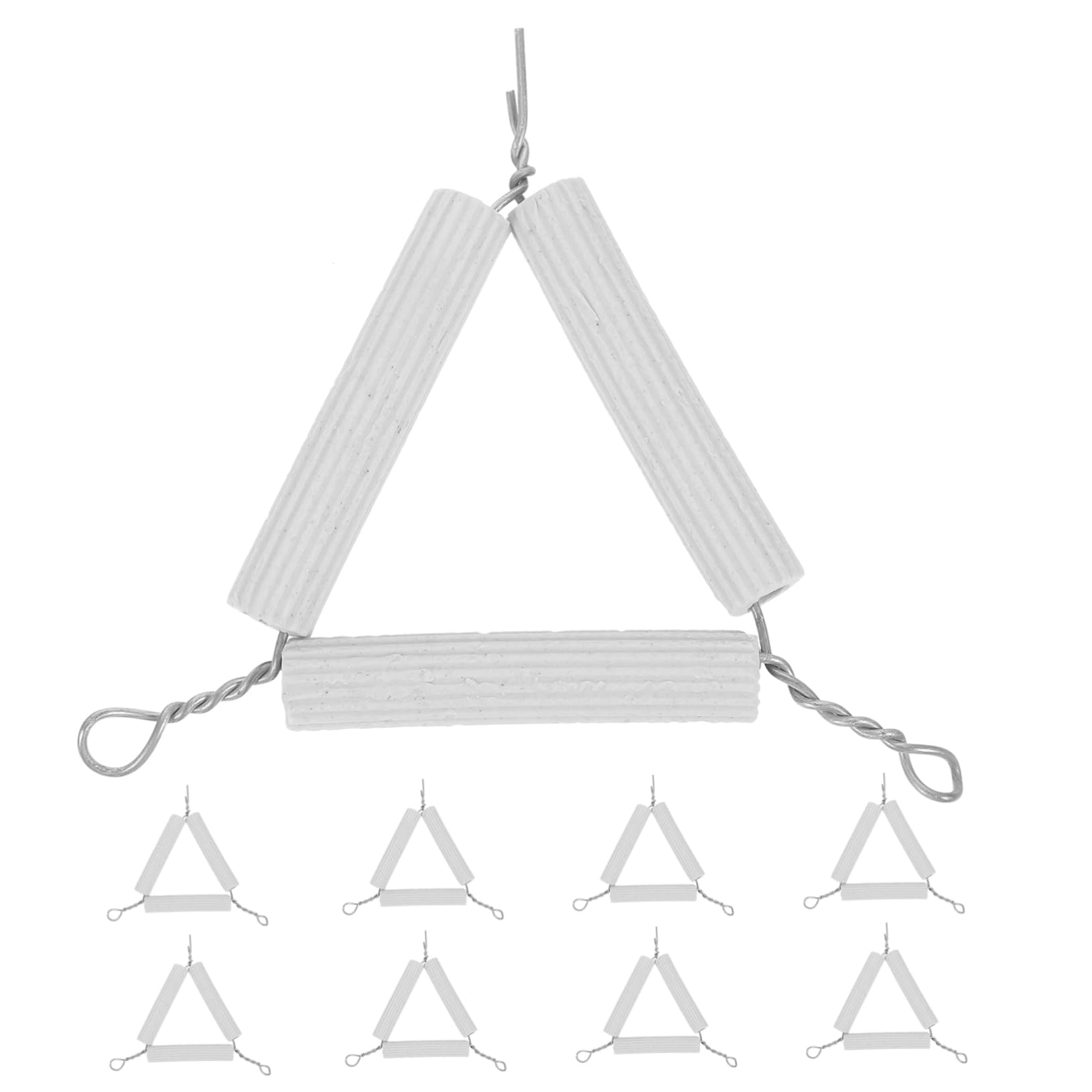 ULTECHNOVO 10pcs Triangular Crucible Stand Science Equipment Laboratory Crucible Stand Labs Crucible Rack Crucible Holder Crucible Supporting Tool Crucible Support Holder White Cotton