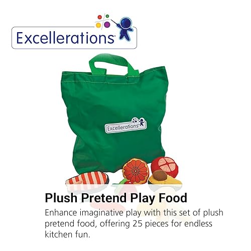 Miniatura 3 de Excellerations YUMMY - Alimentos de peluche para niños, 25 piezas, juguetes educativos, juguetes para niños, regalo, juego de rol