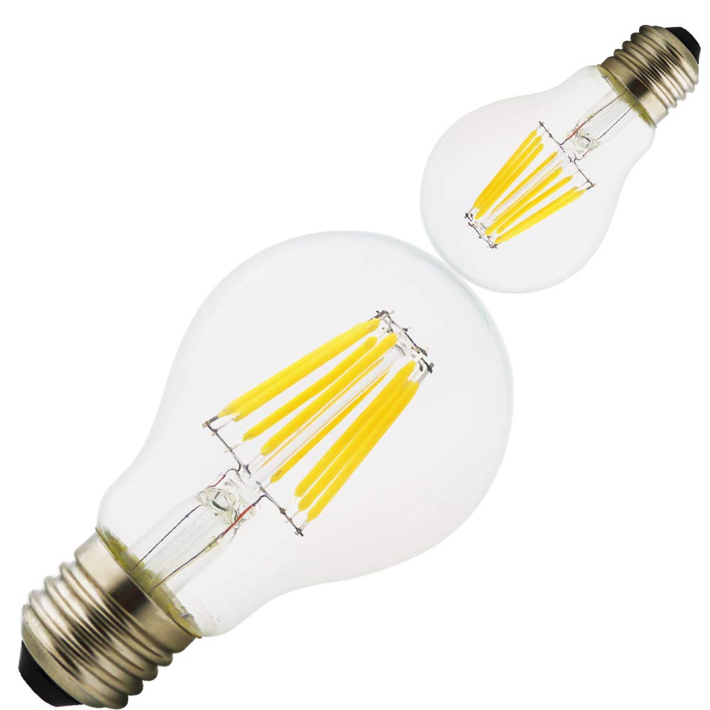 A60 A19 Vintage E26 E27 Medium Base Retro Edison LED Filament Light Globe Bulb 8W Warm White 2700k — view 5