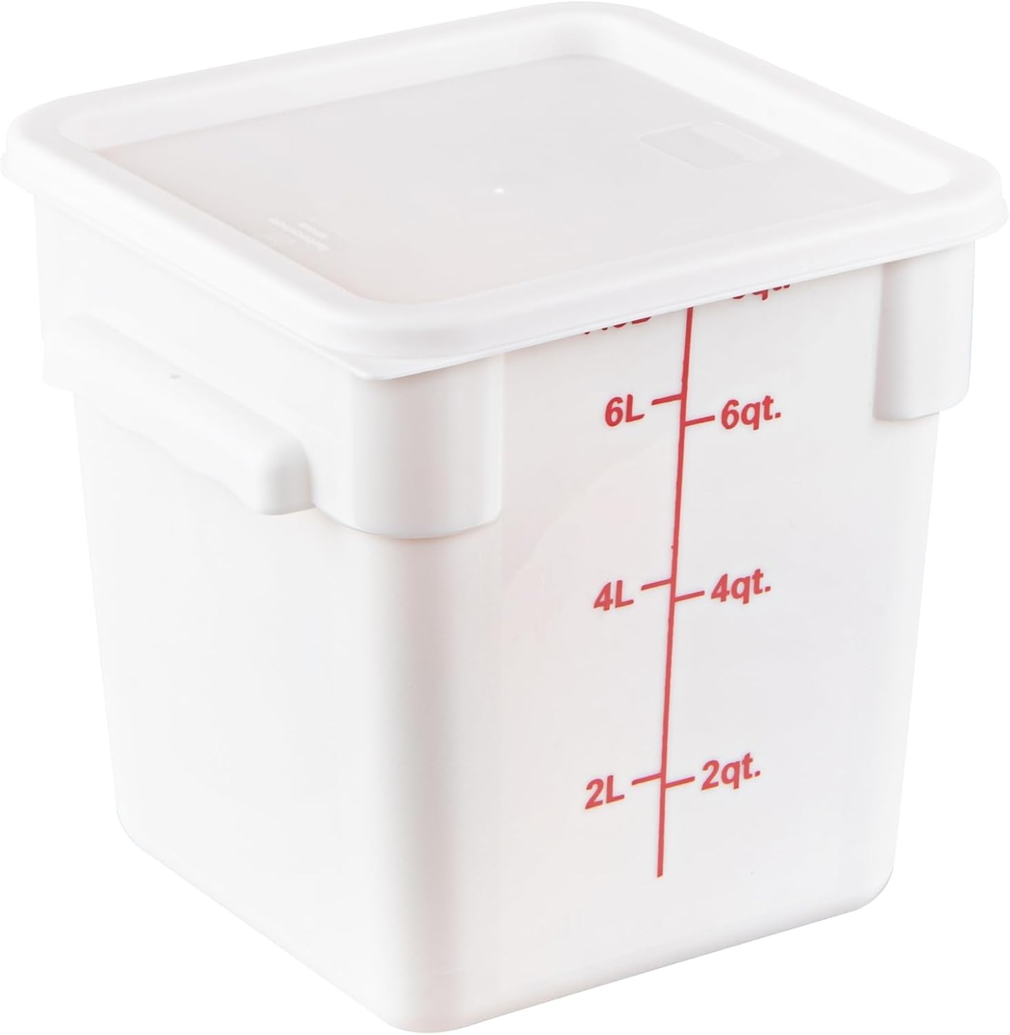 Restaurantware-LIDS ONLY: Met Lux Food Container Lids, 10 Square Covers For Storage Containers - Containers Sold Separately, With Pull-Corner Tab, White Plastic Lid, Dishwashable, Freezable