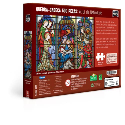 Vitral da Natividade - Quebra-cabeça - 500 peças - Toyster Brinquedos, 2947, Multicolorido