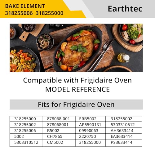 Bake Element Fits for Frigidaire AP5590131 PS3633414 Oven Range 318255006 318255002 5303310512 CH7865