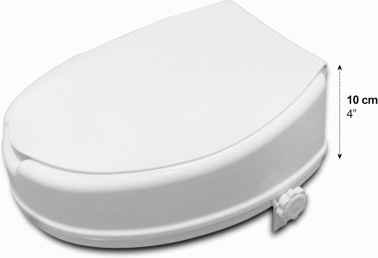 PEPE Mobility - Toilettensitzerhöhung mit Deckel 10cm, Weiß