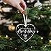 Wedding Gifts, Mr and Mrs Gift,Bridal Shower Gifts,Wedding Gift for Couples 2025, Just Married for Newlywed Couple, Bride,Crystal Glass First Christmas Married Ornament