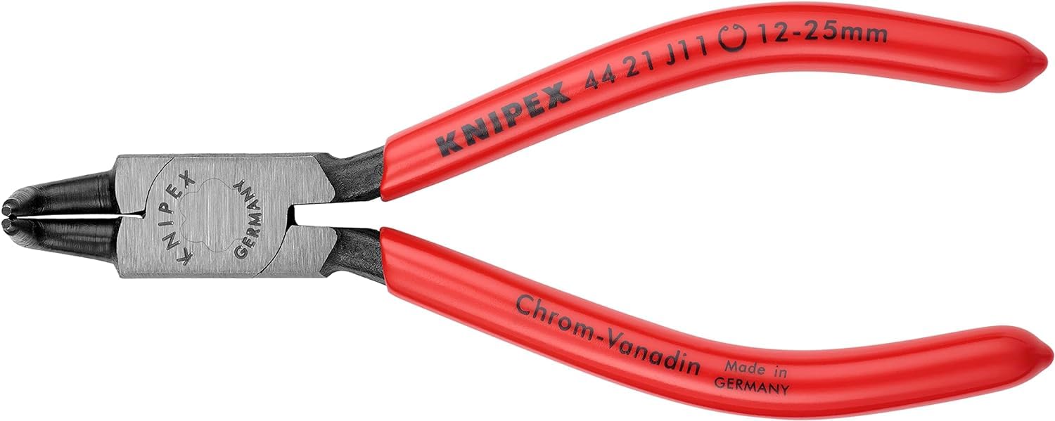 KNIPEX Szczypce do pierścieni osadczych sprężynujących do montażu pierścieni wewnętrznych w otworach z tworzywa, 44 21 J11