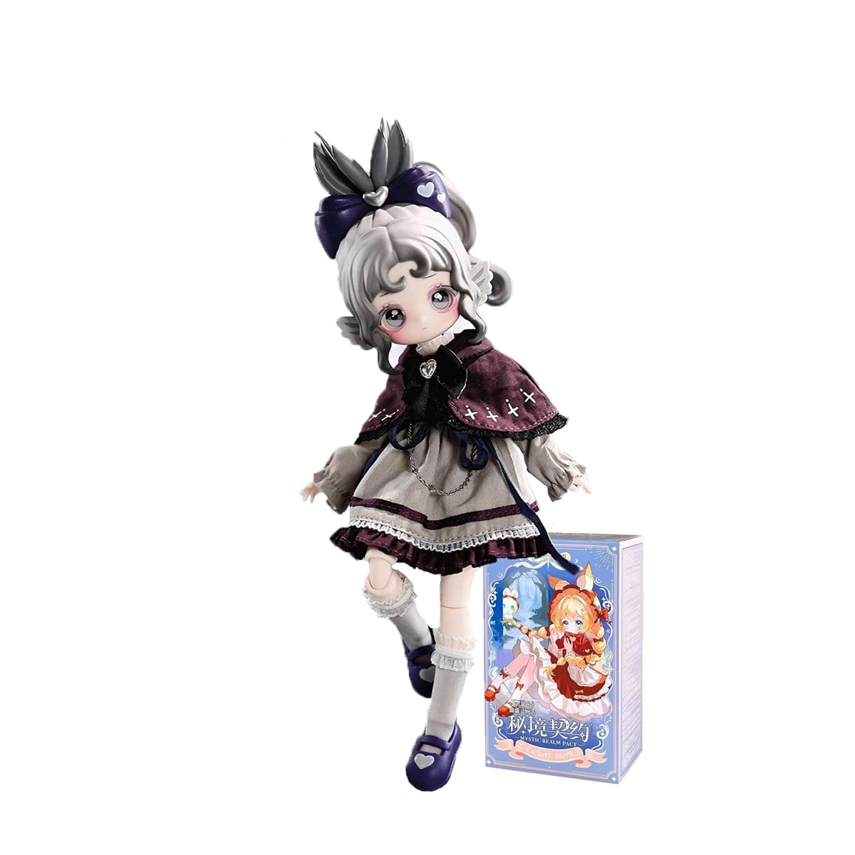The Lulu Elf Story Mystic Realm Pact Series 1/8 BJD Blind Box Action Figures Mystery Box Cute Random Toys Birthday Gift Christmas Collectible Toy for Desktop Ornaments, 1PC