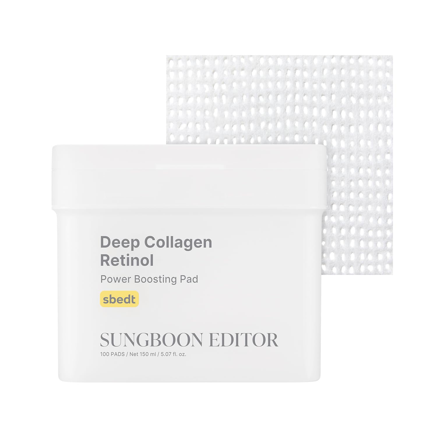 SUNGBOON EDITOR Deep Collagen Retinol Power Boosting Pads | Deep Hydration, Skin Elasticity Care for Dry Skin, Fine Lines | Korean Moisturizer, Korean