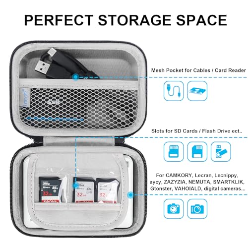 Funda rígida para cámara digital pequeña, gris miniatura 3