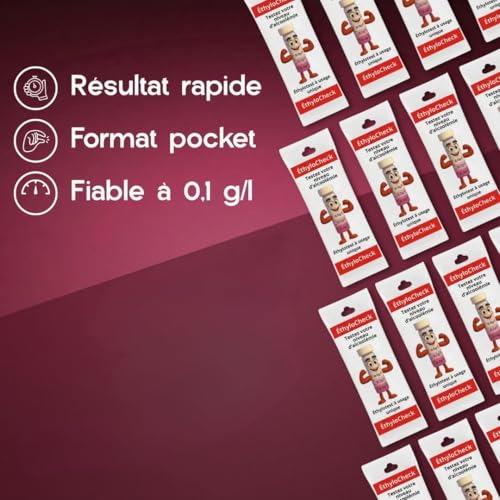 Capote2Verre Lot de 10 Éthylotests à Usage Unique personnalisés AlcoGrad – Certifiés NF – Prêts à l’Emploi – Résultat Rapide – Fabriqués en France – Idéal Avant de reprendre Le Volant – vue 6