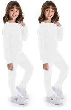 Cottonil Interlock thermal (Inner fluff) set for Girls - White;5-6 years (Pack of 2)