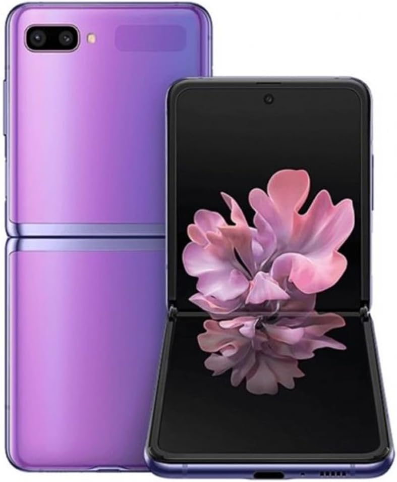 Samsung Galaxy Z Flip, US Version, 256GB, Mirror Purple - Unlocked (Renewed)