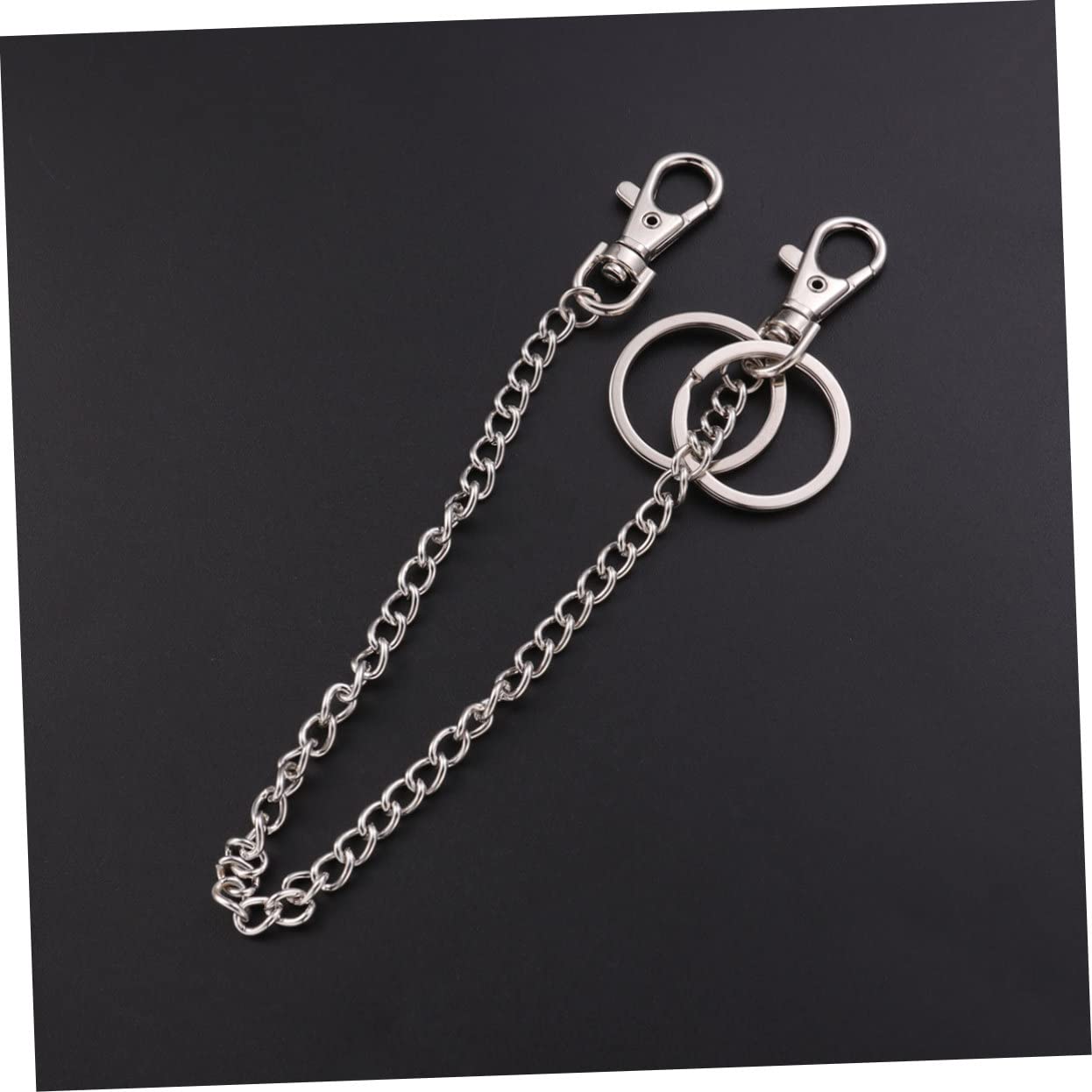 LIFKOME 2pcs Punk Metal Chain for Pants Versatile Pocket Chain for Style for Keys and Accessories Unisex Fashion Belt