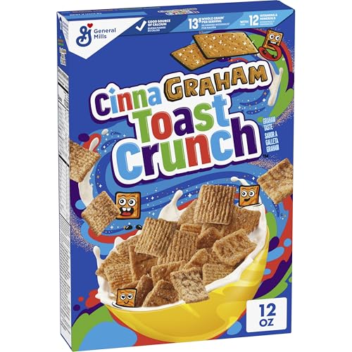 General Mills CinnaGraham Toast Crunch Trigo integral edulcorado y cereales de maíz, 340 g