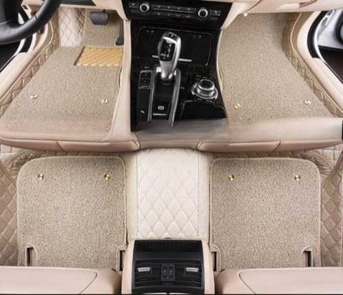 Image of Obsidian | 7D Premium Diamond Car Foot Mat with Luxurious & Elegant Look | 100% Waterproof and Dust Proof | Custom Fitted Car Floor Tray Mat for Tata Altroz 2025 - Full Beige