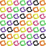 SGBETTER 56 Pack Halloween Teeth Neon Fangs Vampire Teeth for Halloween Cosplay Party Costume Accessories Decorations, Random Colors