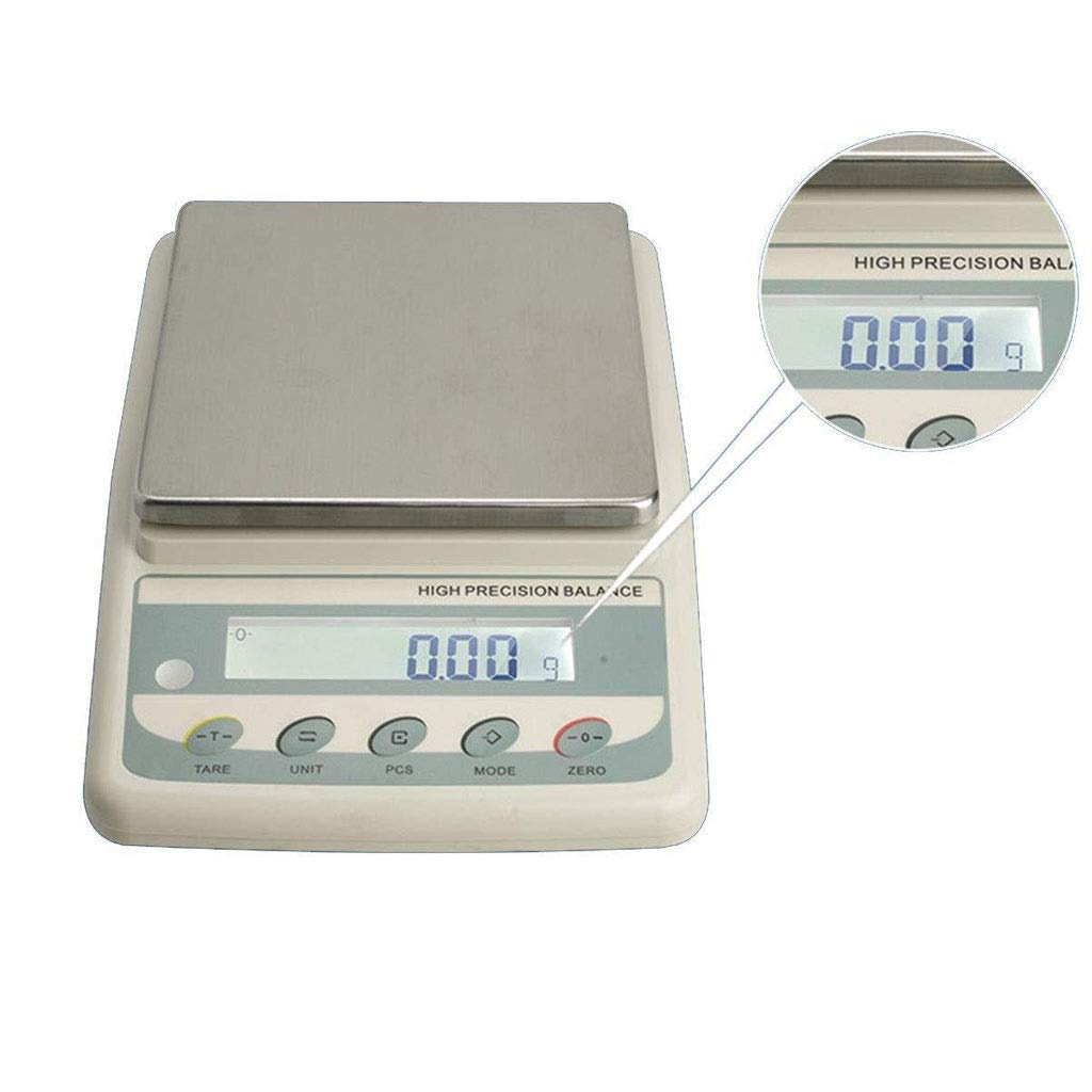 High Precision Lab Scale Analytical Balance Accurate Electronic Scientific Digital Weighing Industrial and Counting Jewelry Gold (Size : 5kg/0.1g) ()