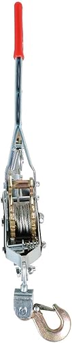Miniatura 2 de Extractor portátil de 2 toneladas de doble engranaje resistente con 2 ganchos extractor de cables de mano