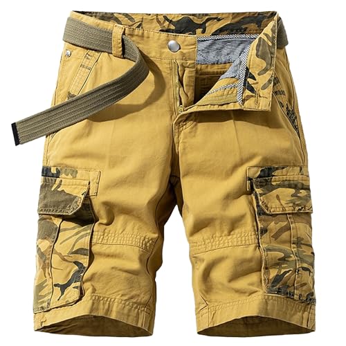 Short cargo pour homme ample multi-poches style militaire avec fermeture éclair