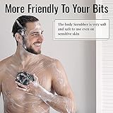 Ithyes Silicone Body Scrubber Exfoliating Body Brush for Men Women Lathers Well Easy to Clean More Hygienic Shower for Face Scrubber for Sensitive Skin Body Buffer 1 Pack (Black) - Image 5